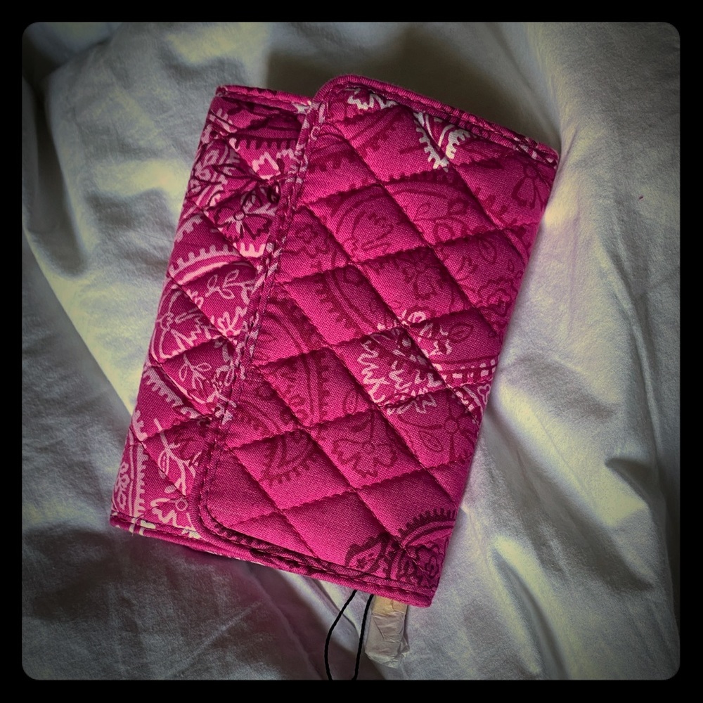 Vera Bradley pink trifold wallet NWT